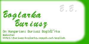 boglarka buriusz business card